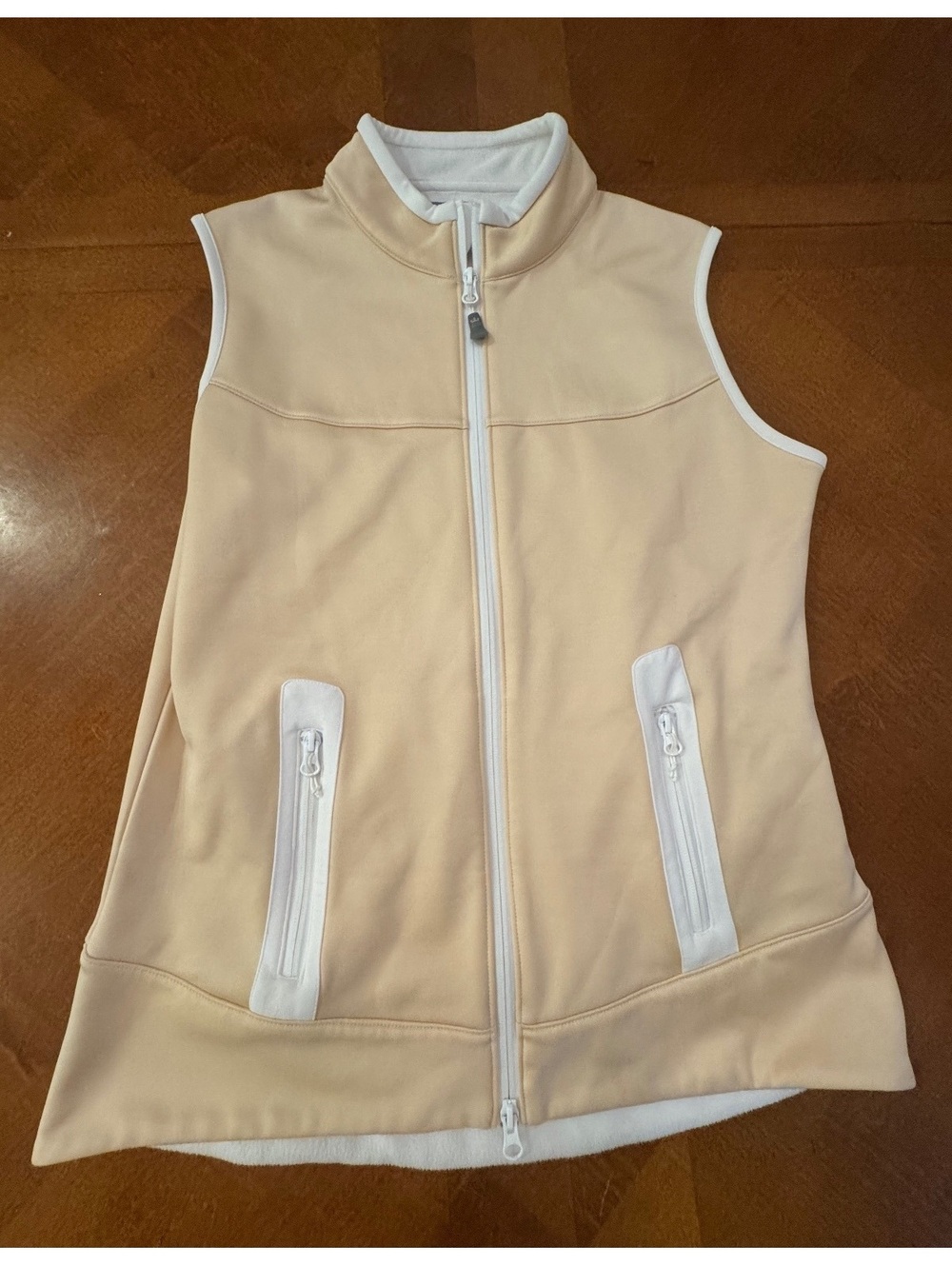 Peter Millar Element Beige Sleeveless Zip-Up Vest Large 2704